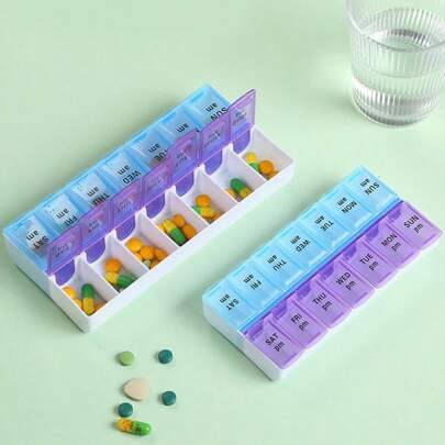 Shein 14-Grid Color Pill Box Set