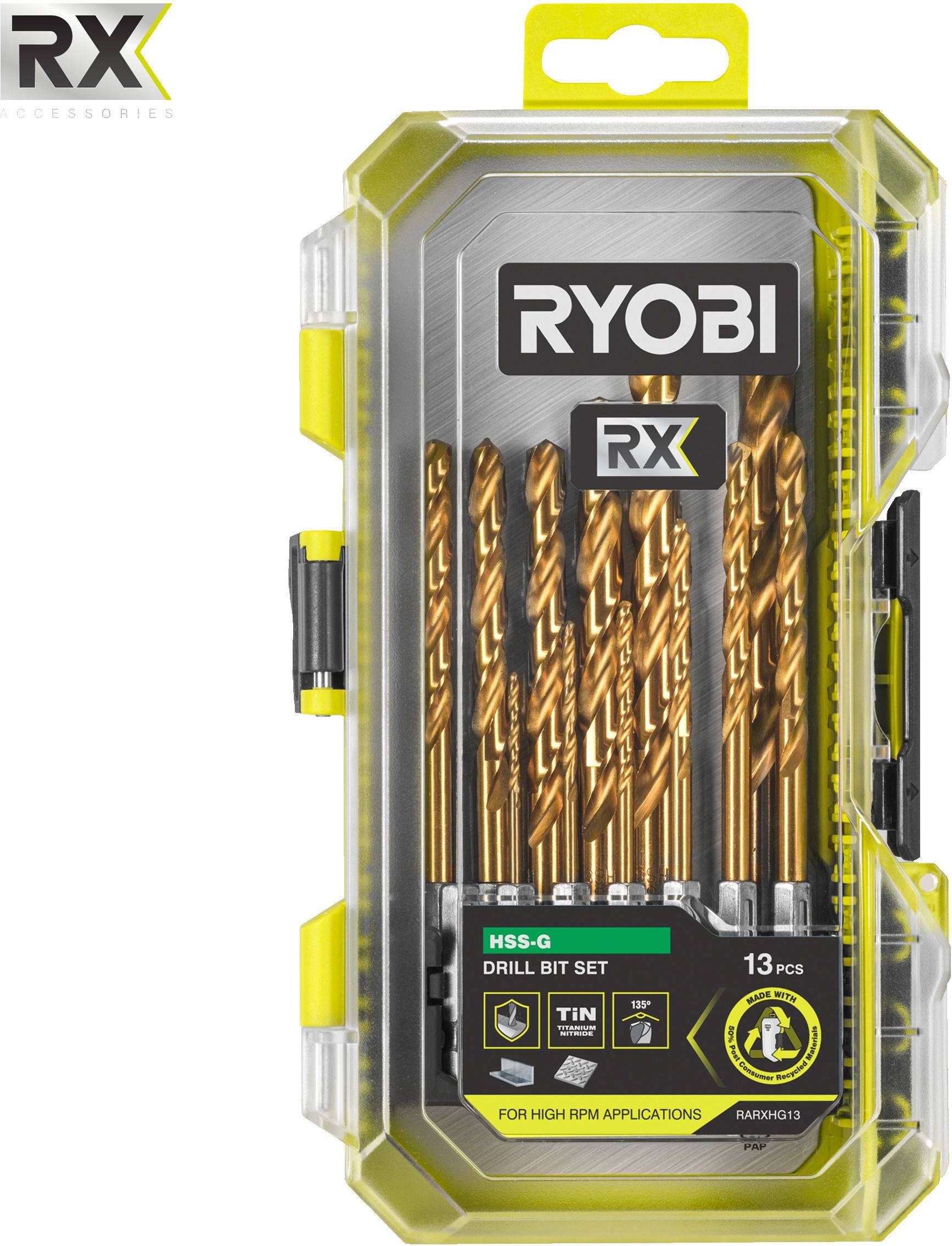 Ryobi RX 13pc HSS-G Drill Bit Set