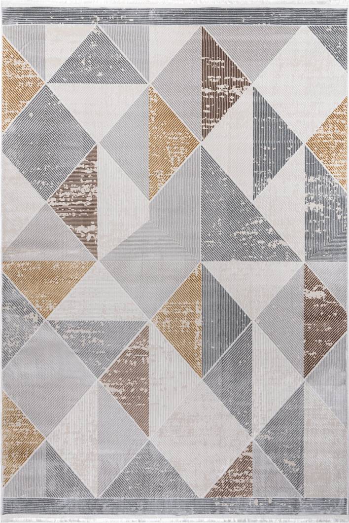 Ebern Designs Geometric Area Rug Polyester 3'11" x 5'10" Brown
