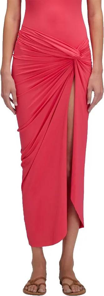 Long Crossed Front Sarong Rosa