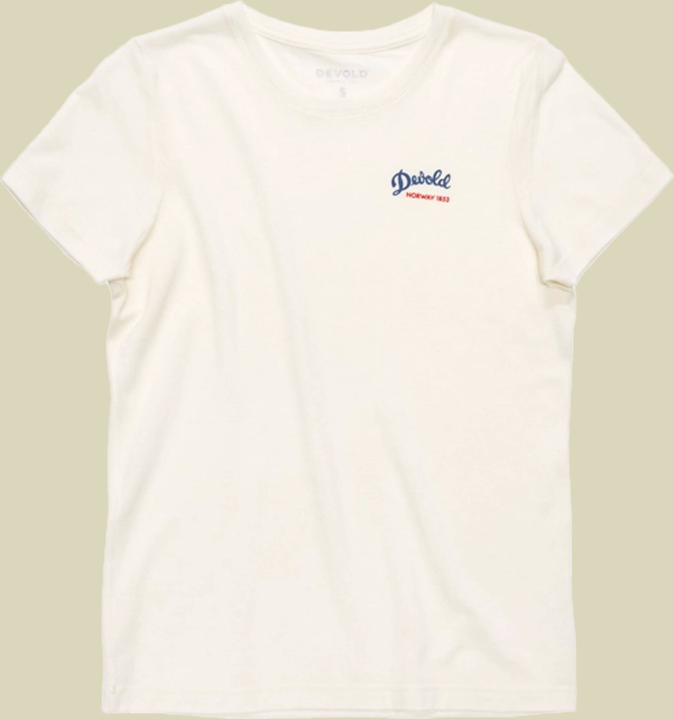 Devold Classic Script Tee Merinotröja - Vit