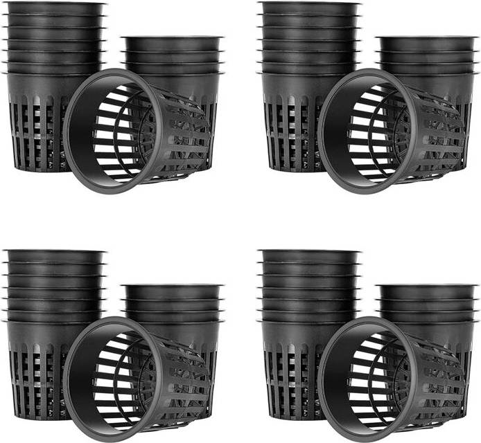 60 Pack 4 Inch Slotted Mesh Wide Lip Filter Net