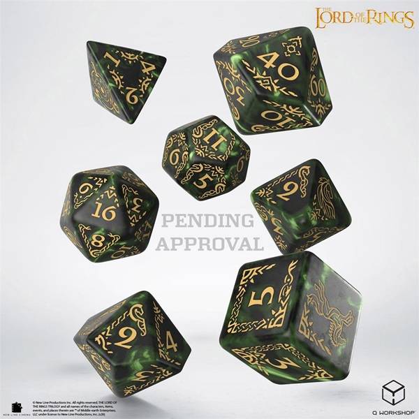 Q Workshop Rohan Dice Set 7 Terninger