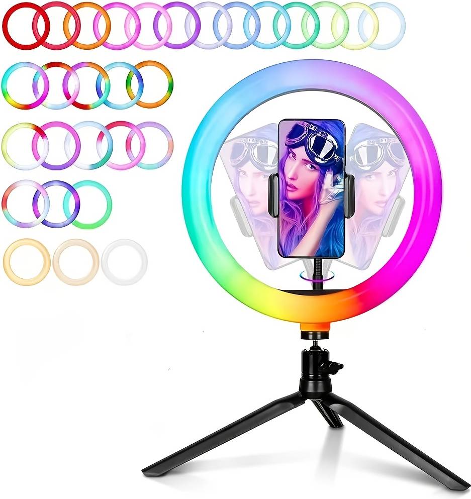 Temu 10 Inch Rgb Circular Fill Light