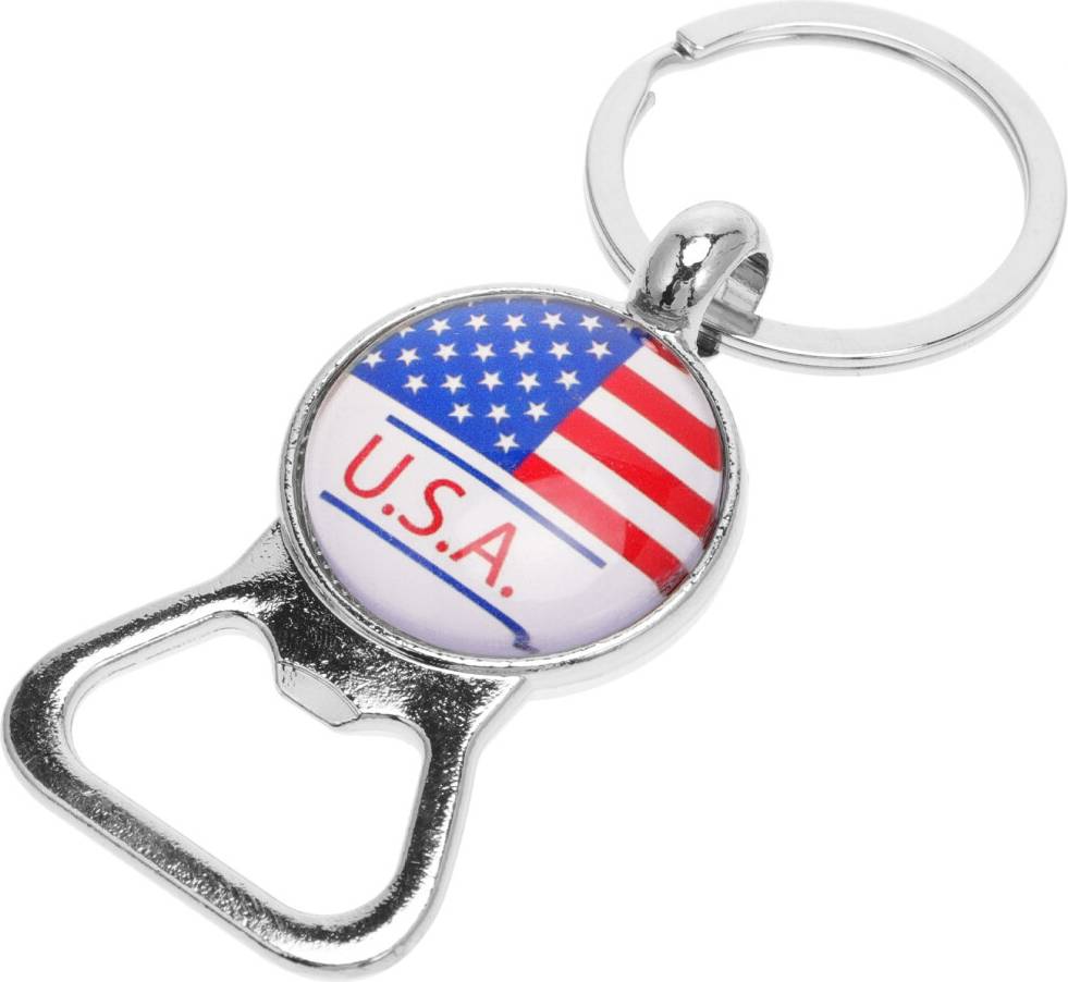 Artibetter Multi Independence Day Keychains Creative Bottle Opener Key Rings