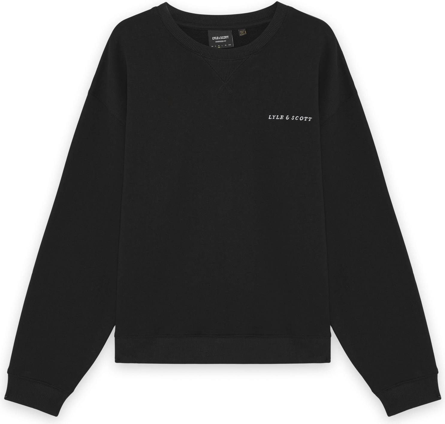 Lyle & Scott Mid Layers Script Heavyweight Loopback Crew Neck Sweatshirt Jet Black