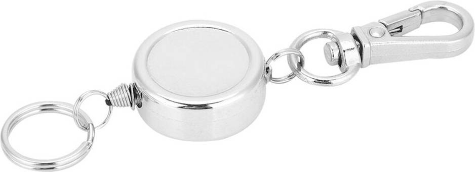 Retractable Keychain - Silver