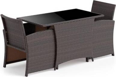 Wicker patio sets 3 PCS Wicker Patio Dining Set