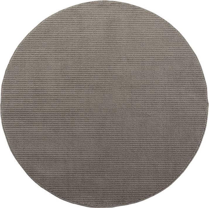 Ebern Designs Plain Area Rug Round 3'11" Grey