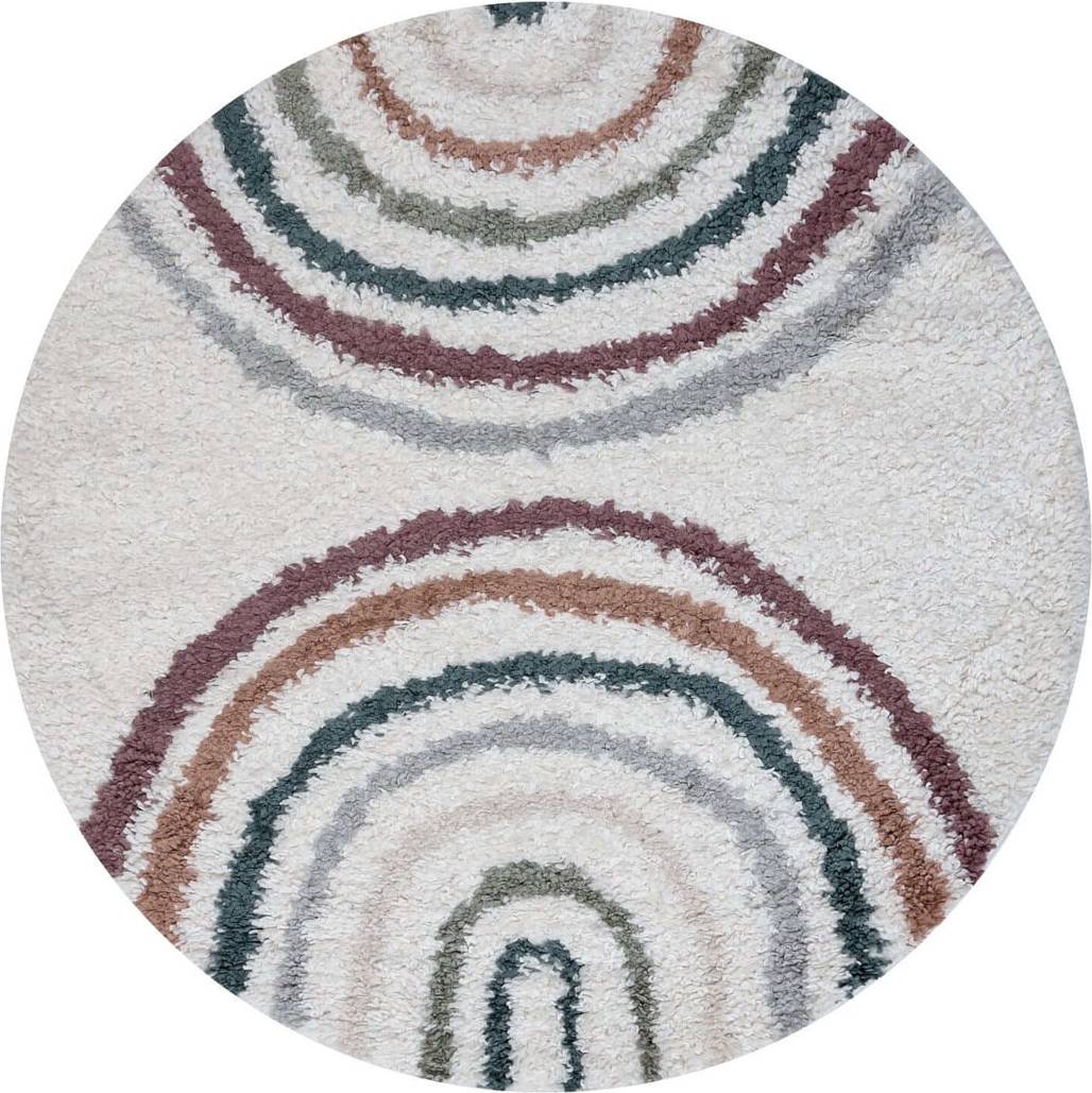 THE RUGS Moodi Modern Shaggy Area Rug Abstract Line 120 cm Multicolour