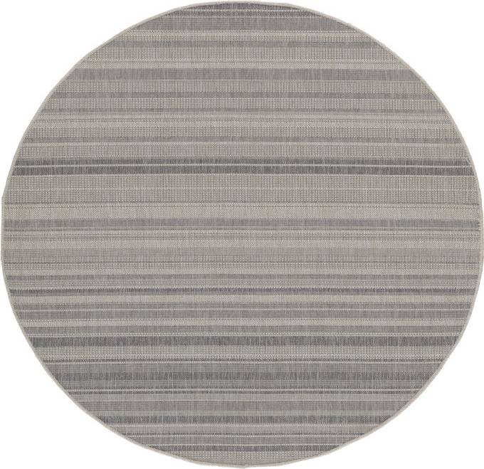Ebern Designs Geometric Stripes Area Rug 6'6.7" Beige