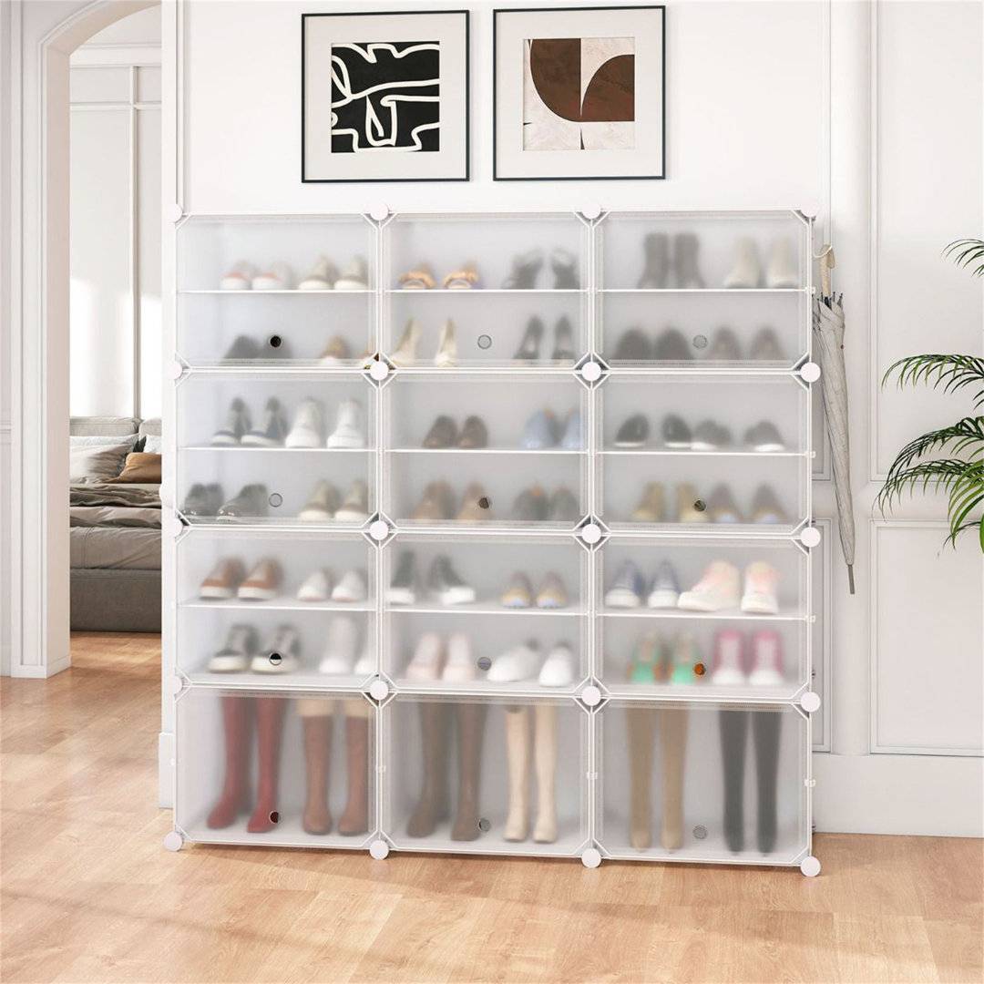 Metro Lane 48 Pairs Expandable Modular Storage Cabinet Shoe Rack