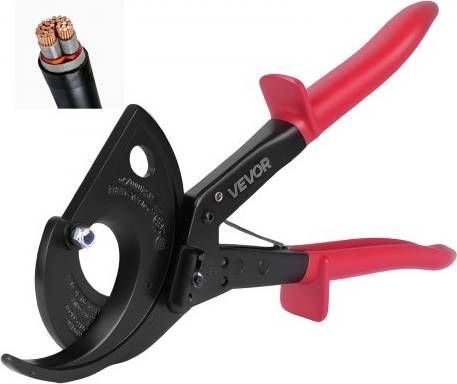 VEVOR Ratcheting Cable Cutter Spring Steel Blades 800 MCM Cable Cutters