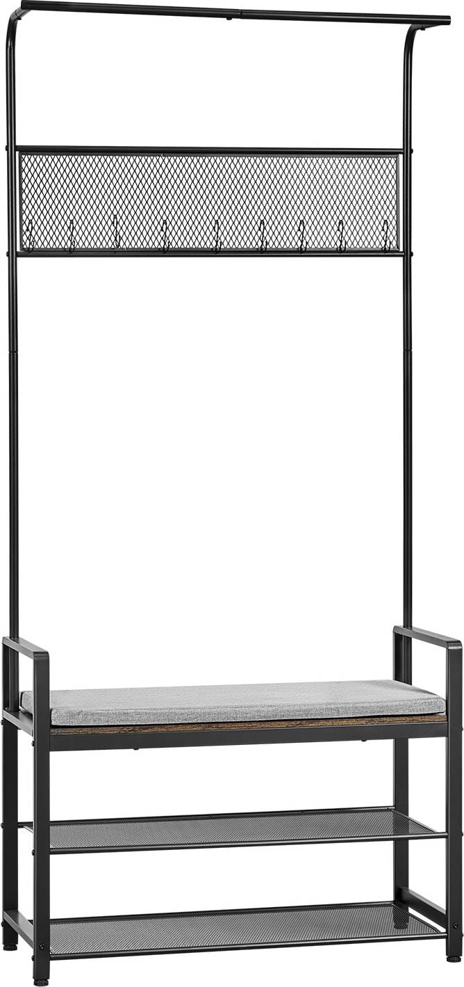 Coat rack shoe bench VEVOR Hall Tree 72 in Coat with Bench Shoe Rack