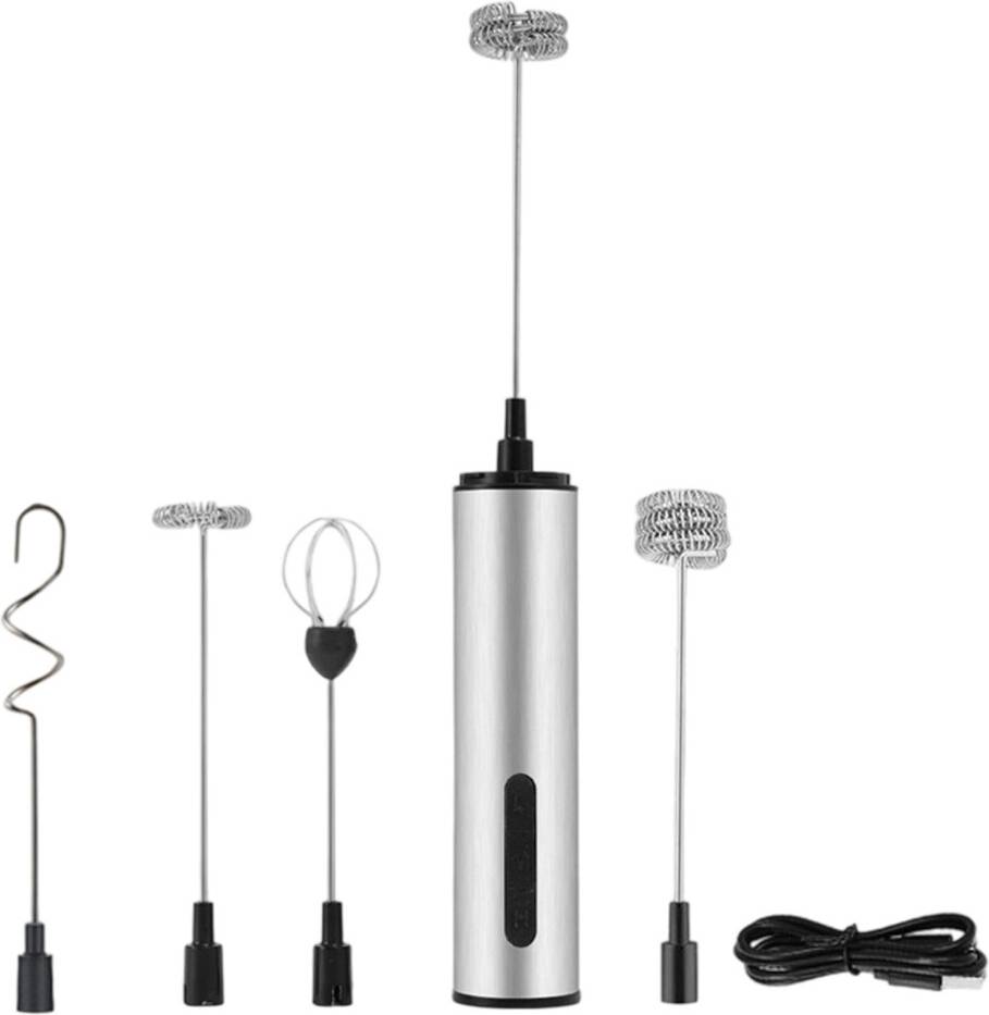 Rechargeable Milk Frother Handheld Electric Foam Maker Set