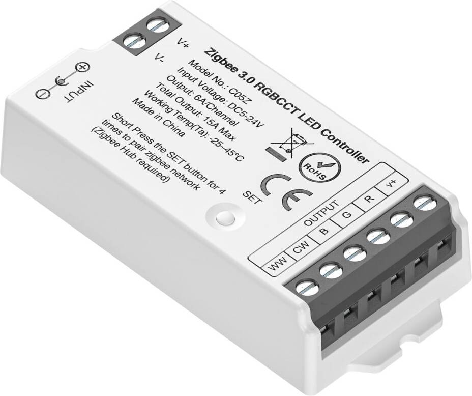 Zigbee led controller C05Z RGB CCT Zigbee 3.0 LED Controller Remote Control for Lighting