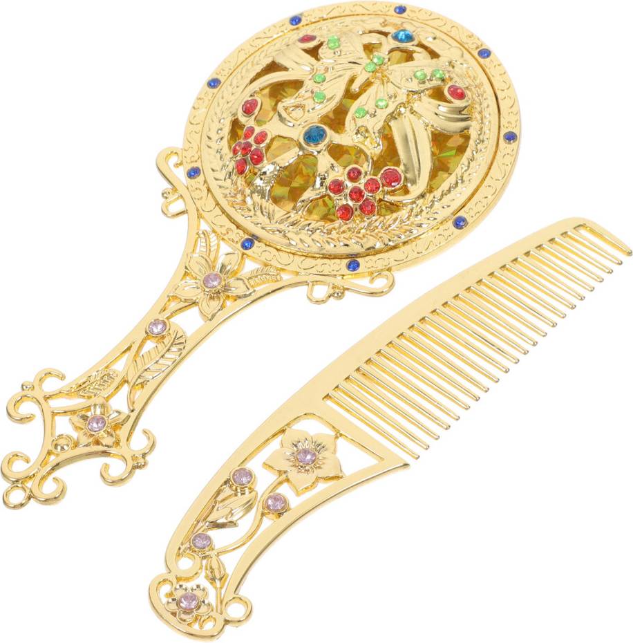 Makeup vanity Inoomp Portable Makeup Mini Vanity Mirror With Comb