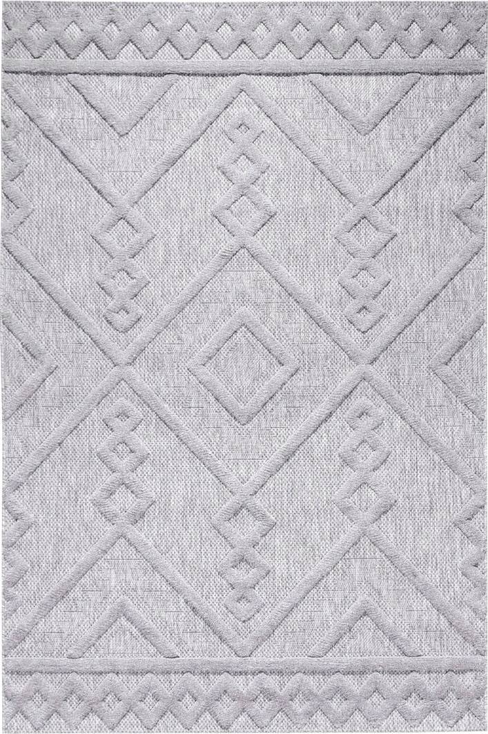 Ebern Designs Geometric Area Rug Rectangle 5'3" x 7'6" Grey