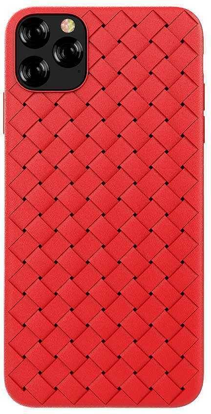 devia Woven Pattern Design Soft Case iPhone 11 Pro Red