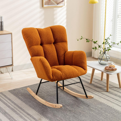 Nursery chair Teddy Fabric Rocking Chair Nursery Glider Rocking Chair