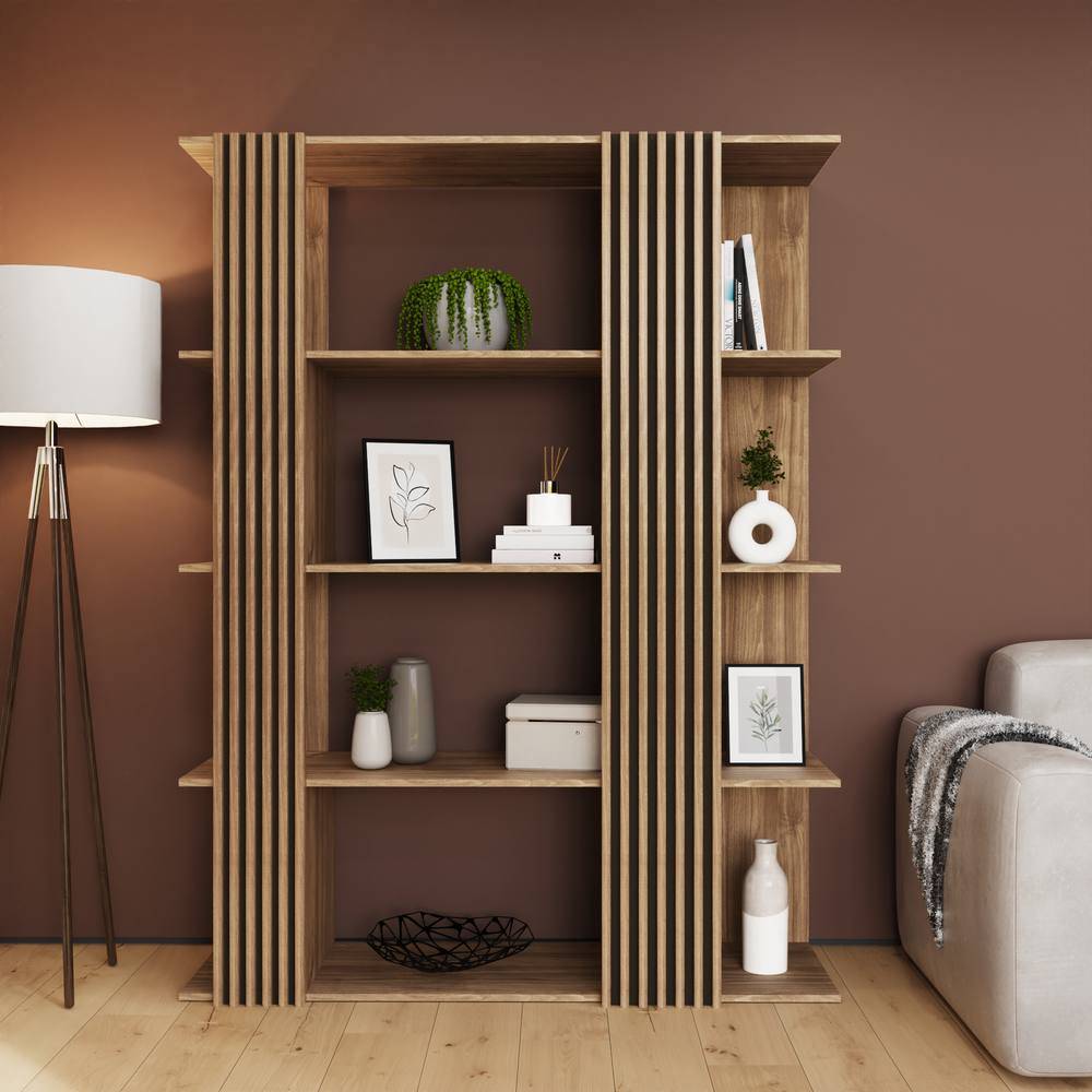 GFW Rowan Wide Unit Light Oak Shelving System