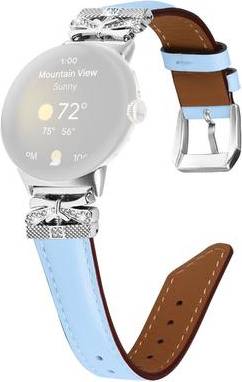 Google Pixel Watch Rhinestone Cowhide Leather Strap