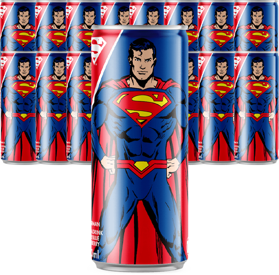 Superman Sour Blue Raspberry 25cl x 24