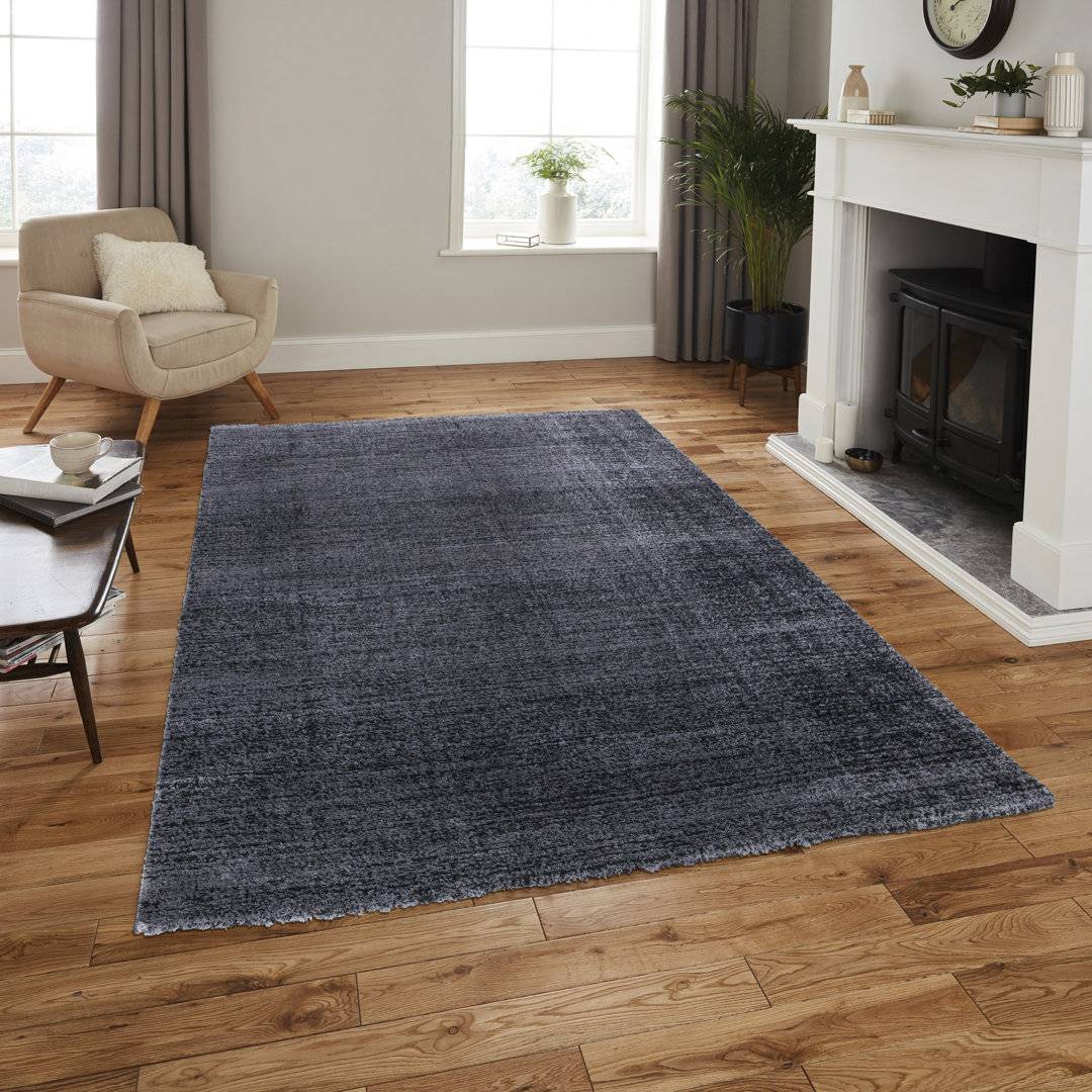 Longweave Black Rug Rectangular 120 x 170 cm