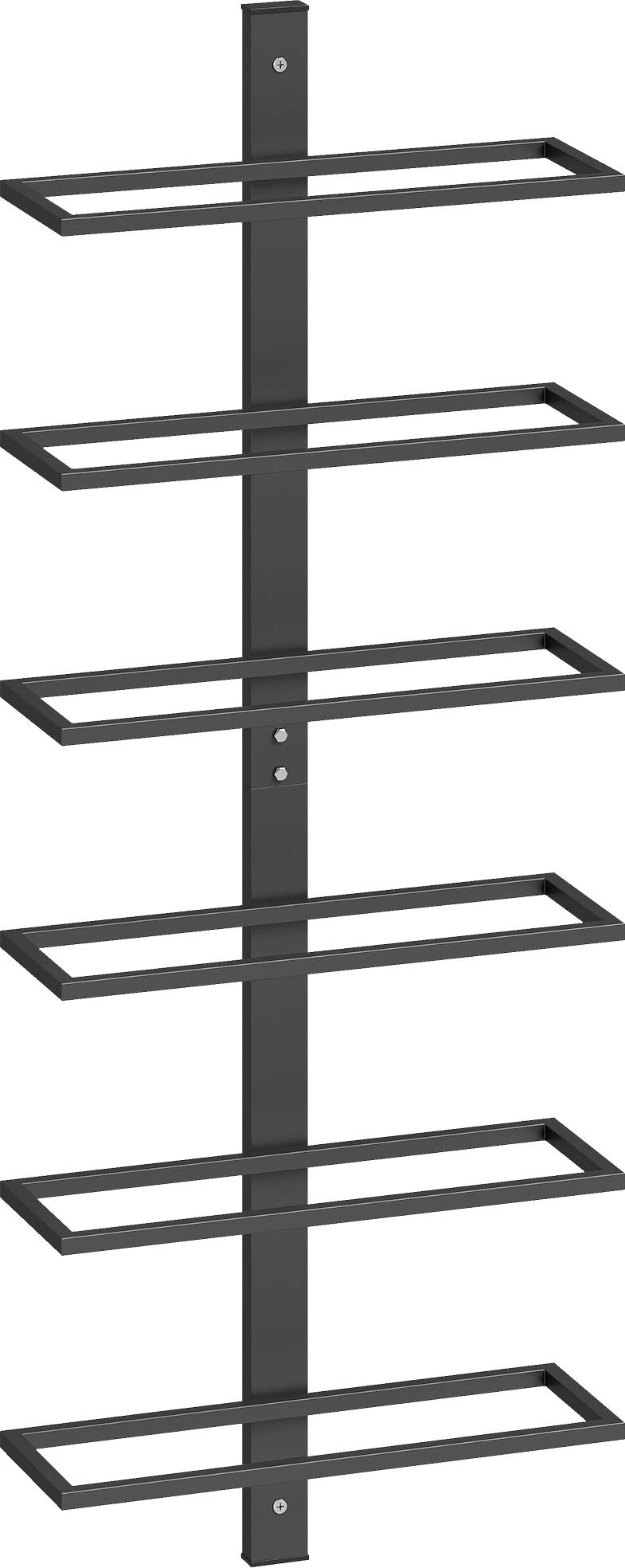 Homcom Wall Mounted 6 Tier Metal Wine Rack