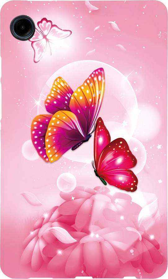 Pink Butterfly Soft TPU Tablet Case