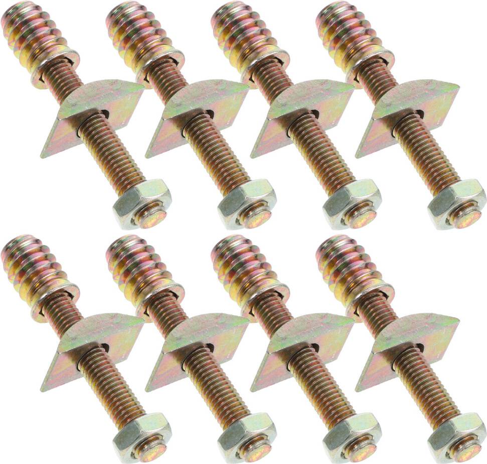 Happyyami 16 Sets Bed Frame Threaded Pin Nut Kit