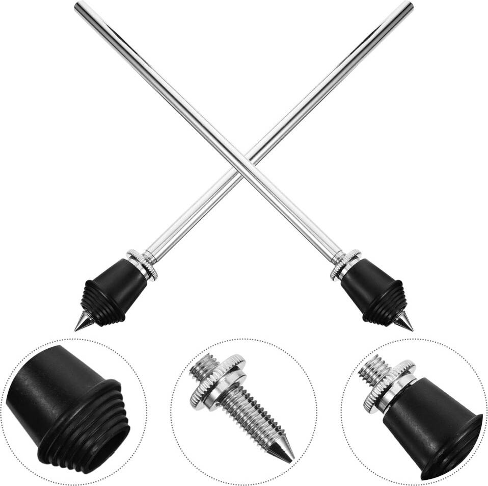 2 Pcs Drum Riser Percussion Silver