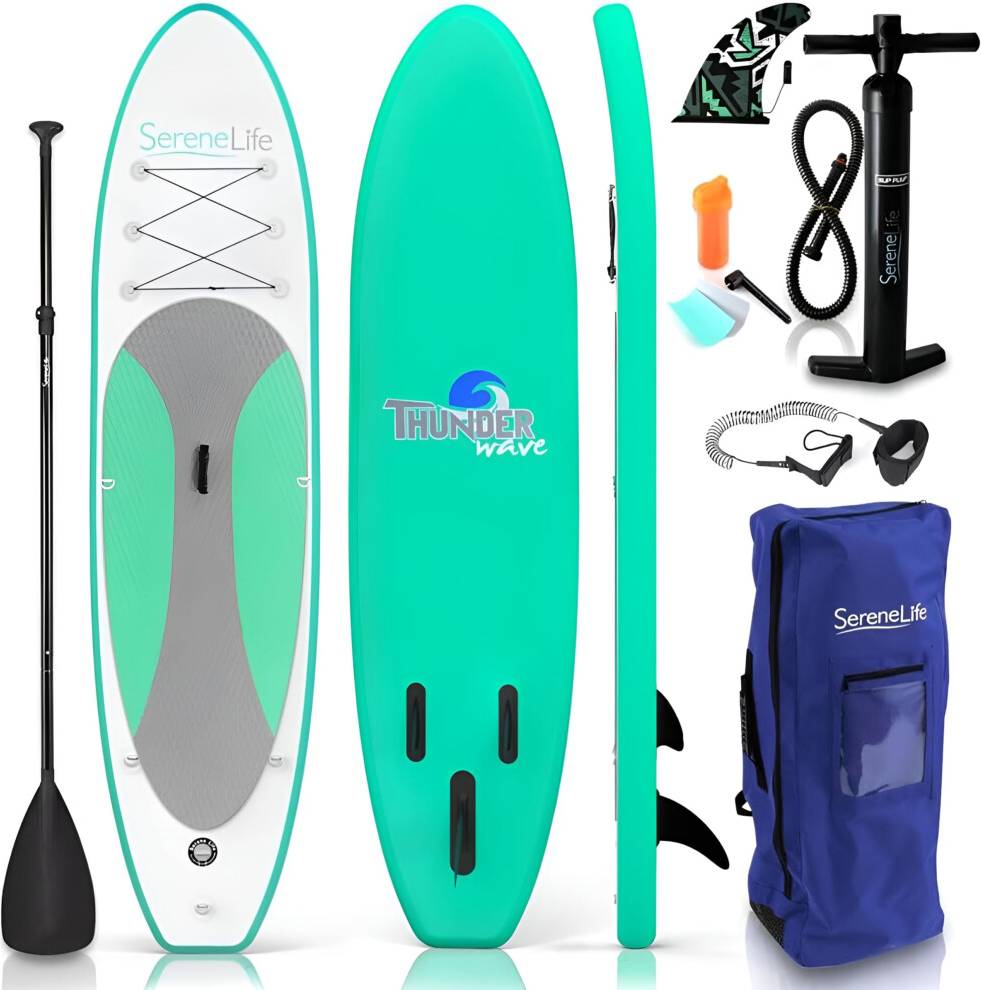 Inflatable paddle board SereneLife Inflatable Stand Up Paddle Board