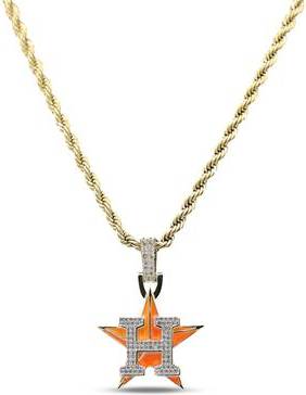 Rope chain 18k GLD 18K Yellow Gold Logo Pendant Rope Chain