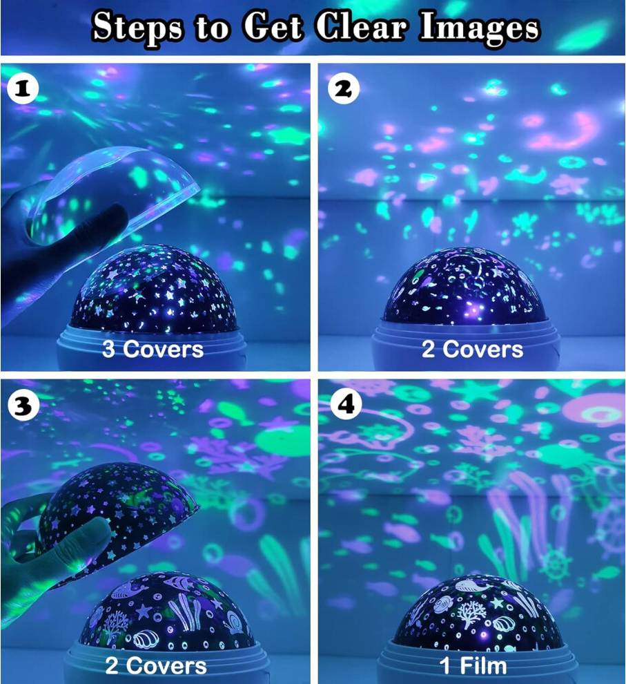 360 Degree Rotating Starry Night Light