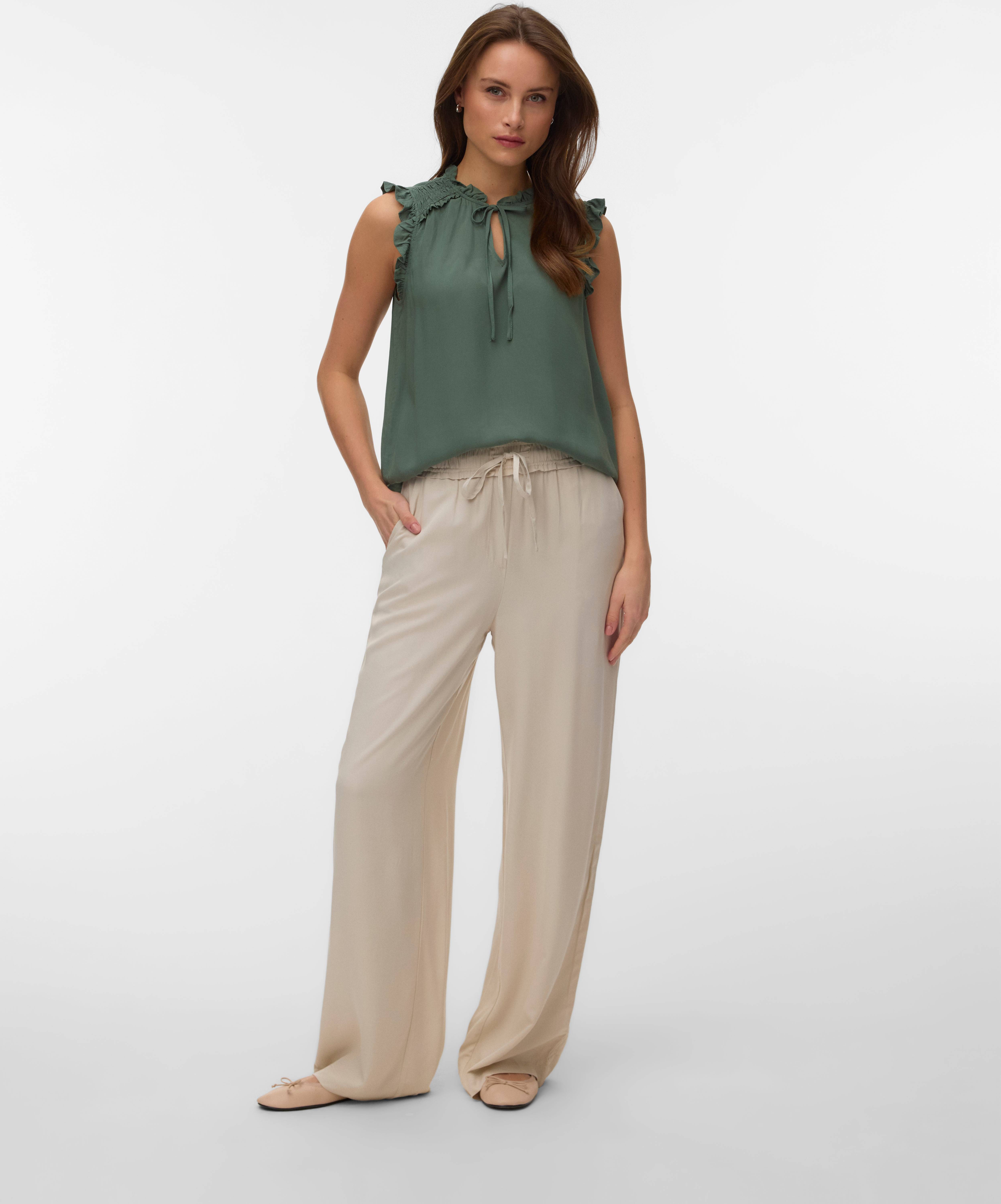 Vero Moda Vmalba Topp - Mörkgrön