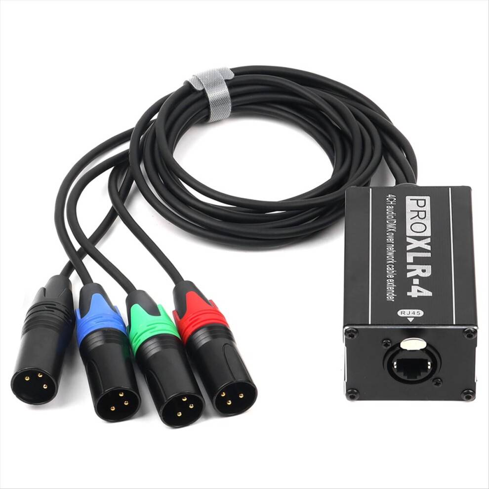 Typecat RJ45 to 4 Channel XLR Audio Splitter