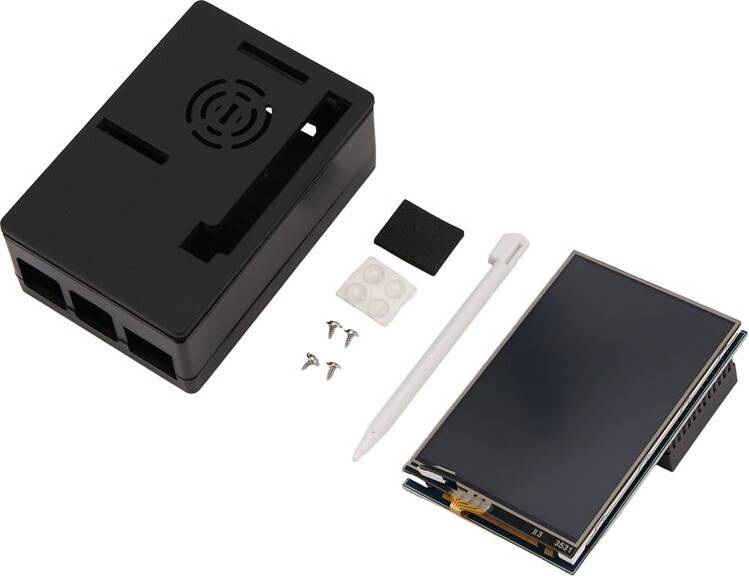 Raspberry pi 4 b case Melitt 3.5 Inch Tft Lcd Contact Screen Abs Case Touchpen Raspberry Pi 4 B