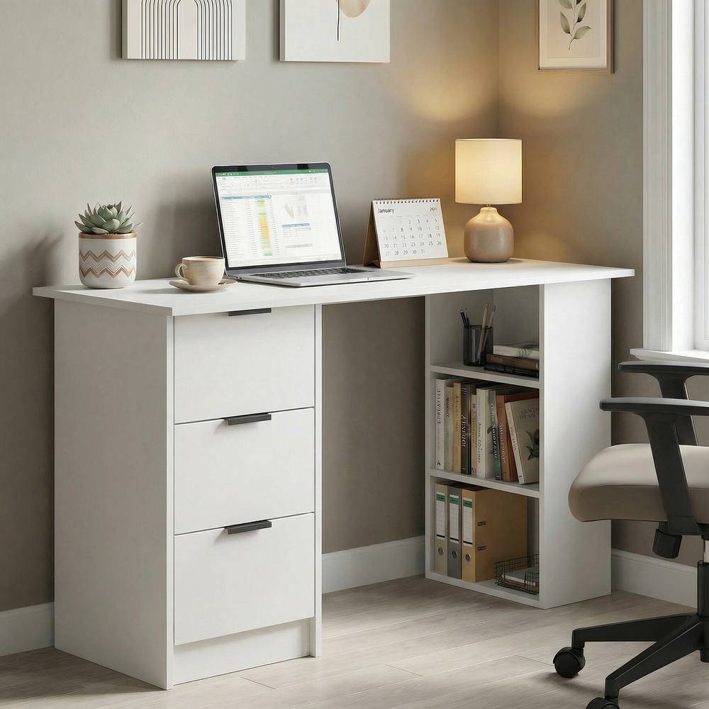 Home Source Phoenix 3 Drawer Computer Writing Desk