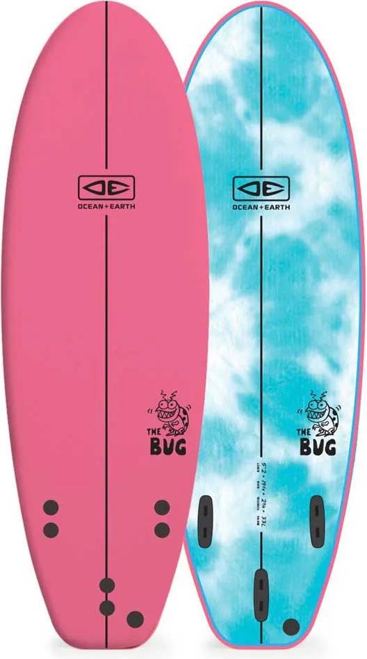 The Bug 5'2" Surfboard Rosa