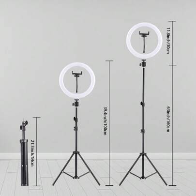 Shein 63 Inch Tripod 12 Inch LED Ring Light