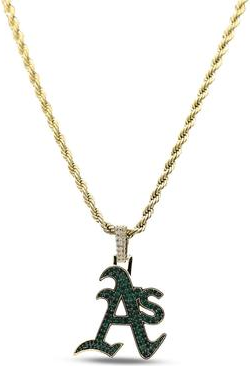 Rope chain 18k GLD 18K Yellow Gold Logo Pendant Rope Chain