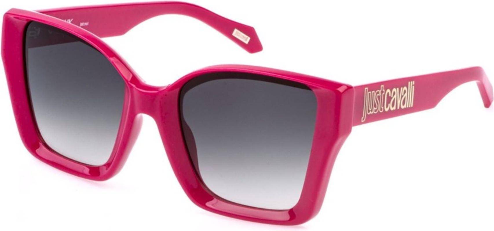 Just Cavalli SJC147 06UU Sunglasses - Bright Raspberry Rectangular