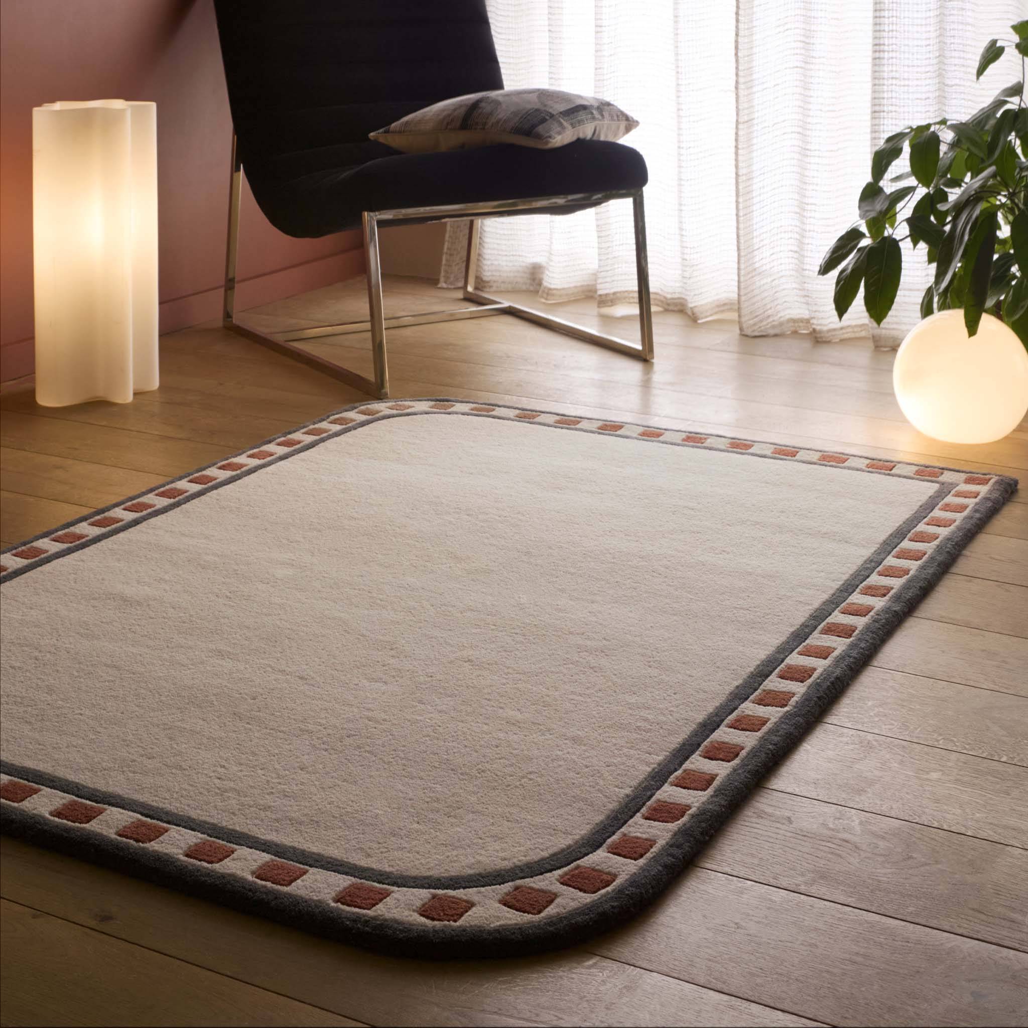 Hug Rug Borderline Natural White, Beige, Natural