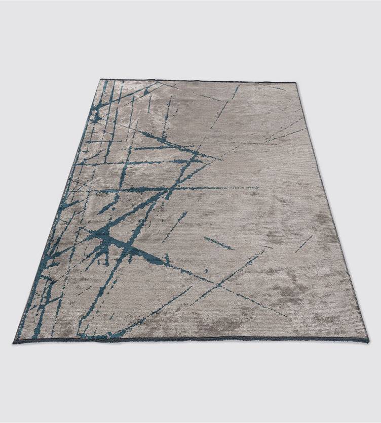 Ivy Bronx Abstract Area Rug Rectangle 5'3" x 7'7" Blue