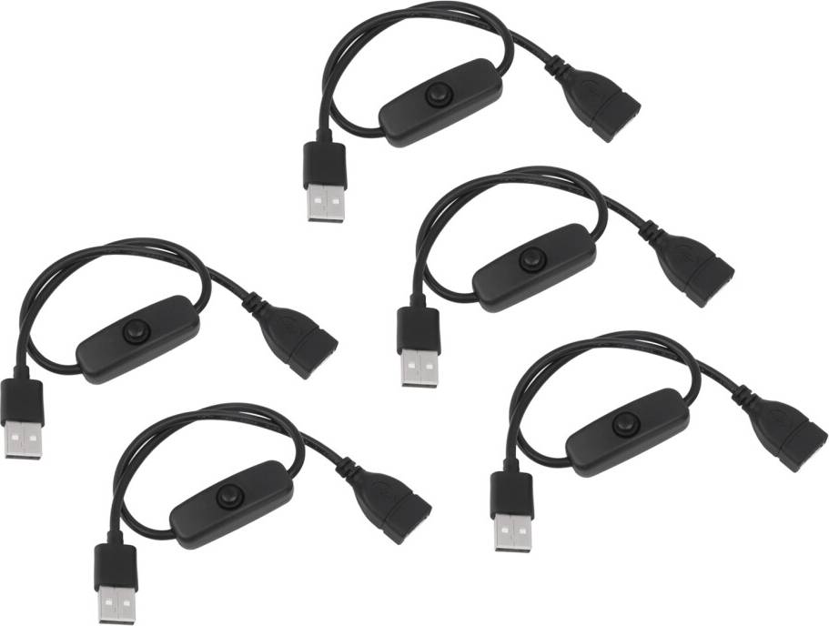 USB Extension Cable 2 Pin Black