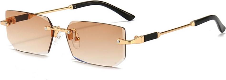 Y2K Rimless Rectangle Sunglasses UV400