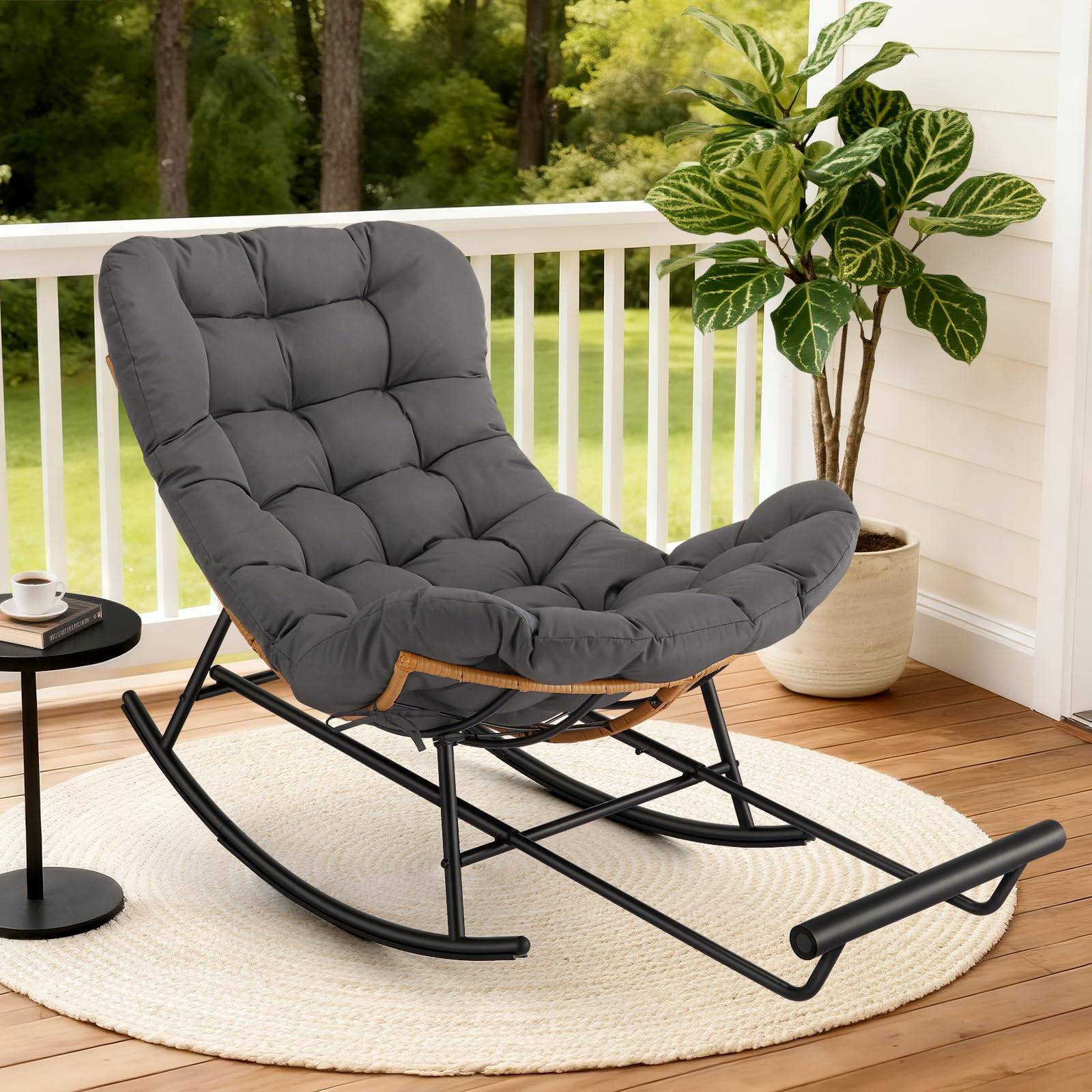 Papasan Garvee Papasan Rocking Chair Detachable Cushion