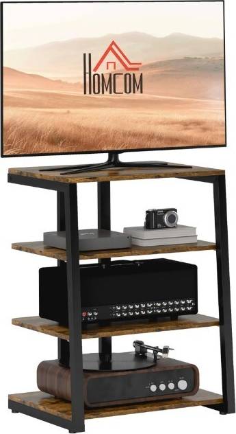Record player stand Homcom Hifi Rack Stand 4 Tier Record Player Shelf