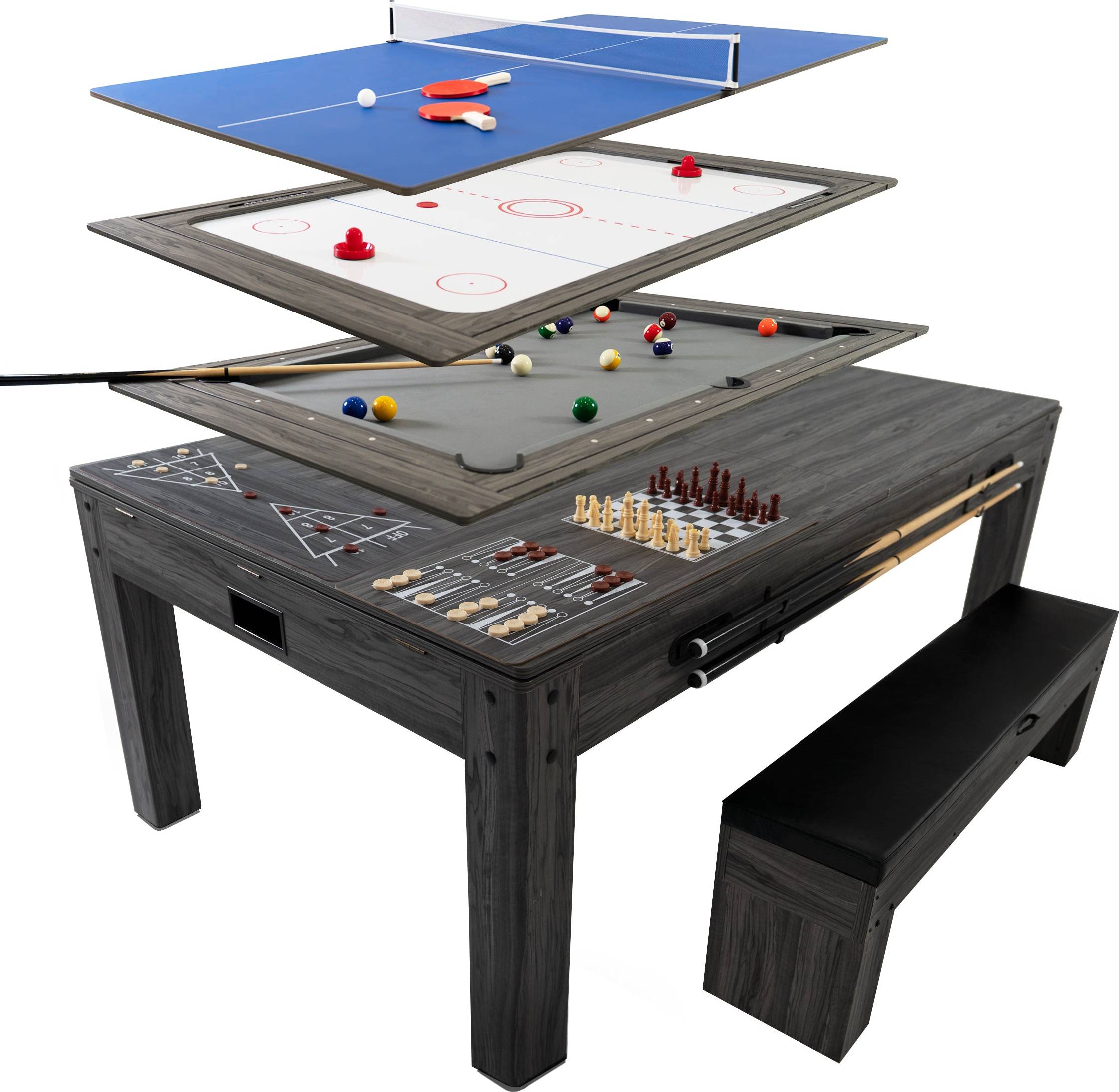 Multi games table MonsterShop 7-In-1 Multi Games Table Storage Bench